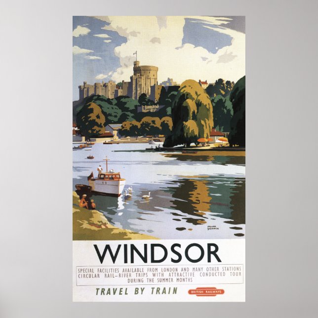 British Railways Windsor Castle Thames Poster (Frente)