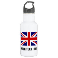 British Union Jack flag garrafa de água potável