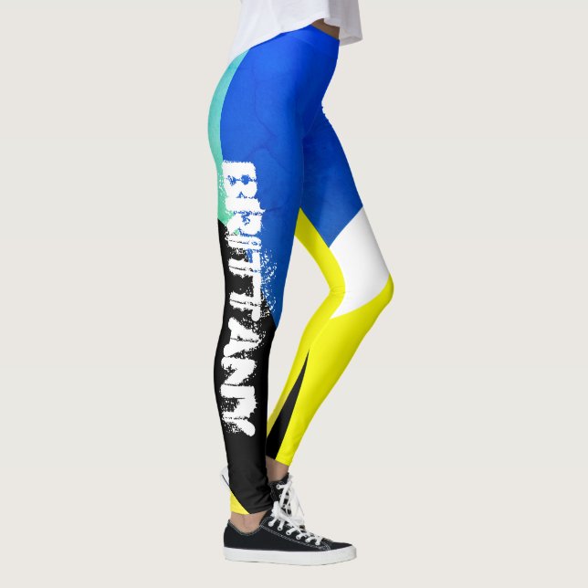Brittany Adicione Seu Nome Abstrato Art Leggings (Direita)