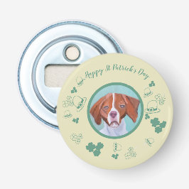 Brittany Dog Feliz Dia de Patrick Rua