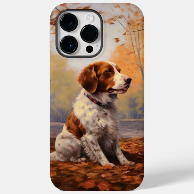 Brittany Spaniel no Outono Folhas Caídas Inspiram (Verso)