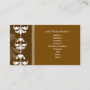 Brn damask Cartão de visita