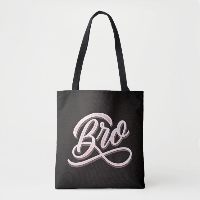"BRO" Vintage Lettering Tote (Frente)