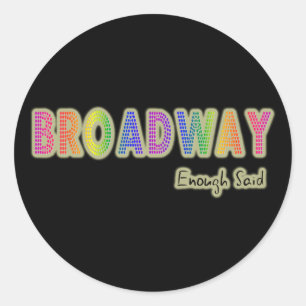 Broadway bastante disse etiquetas