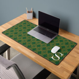 Brocade verde e Dourada monograma