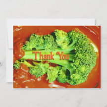 Broccoli emergindo do Cartões de agradecimentos Re