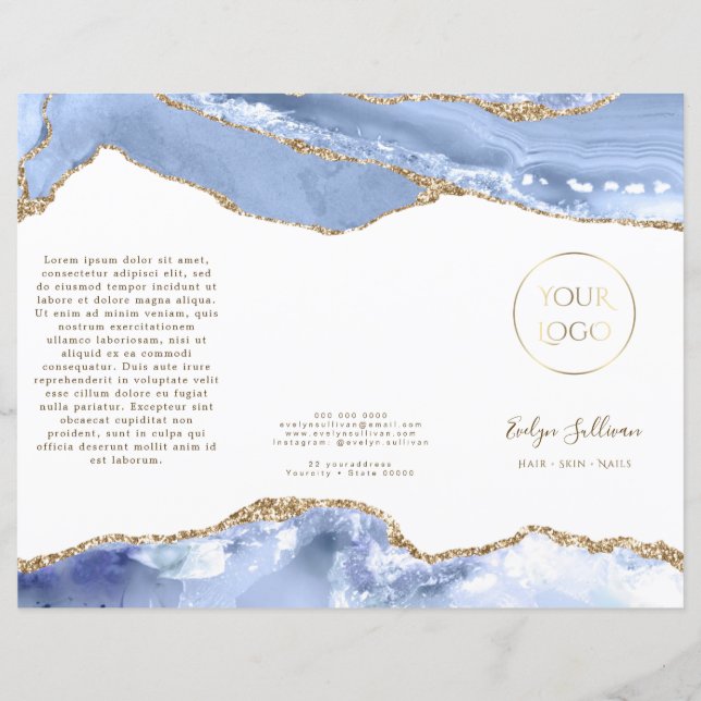 Brochura de agata azul de Cornflower (Frente)