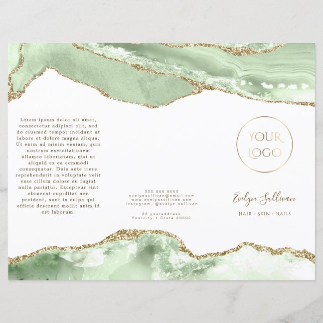 Brochura de agate verde-jade (Frente)