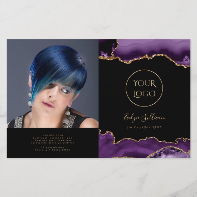 brochura de agato roxo (Frente)