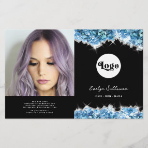 Brochura de bifurcação de cristais azuis