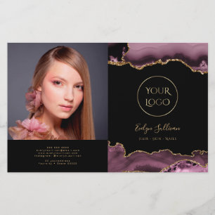 Brochura de dupla agate de massa escura