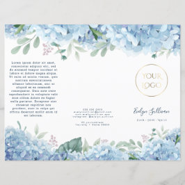 Brochura de hydrangea azul