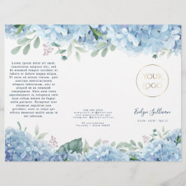 Brochura de hydrangea azul