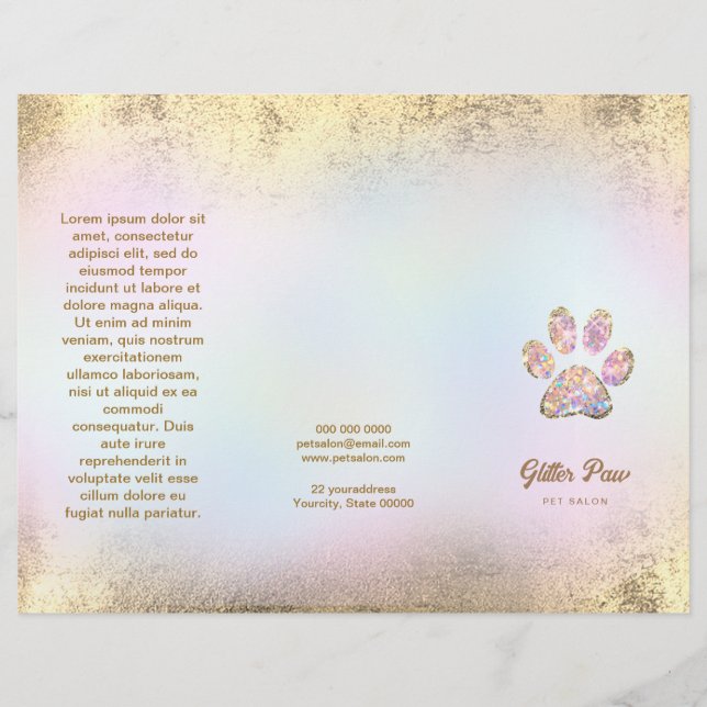 brochura de salão de estimação (Frente)