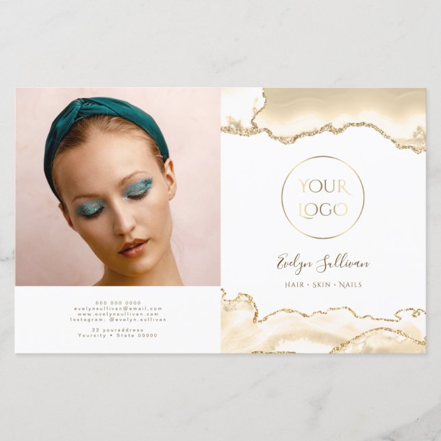 brochura delicada de bivezes agate de pêssego (Frente)