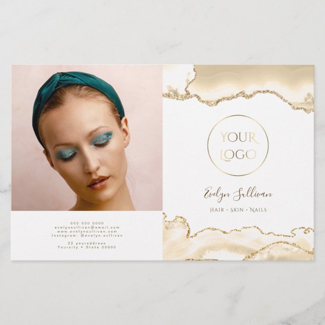 brochura delicada de bivezes agate de pêssego (Frente)