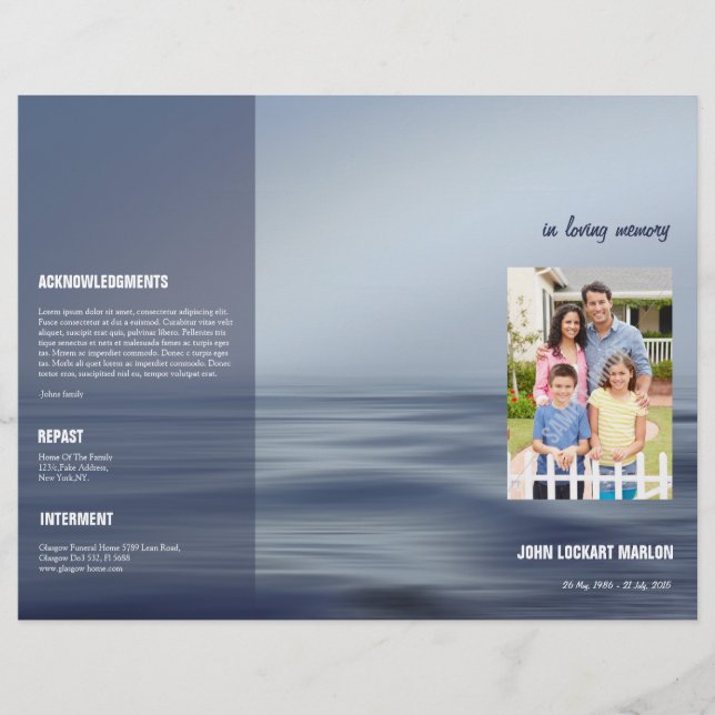 Brochura do Programa Funeral (Frente)