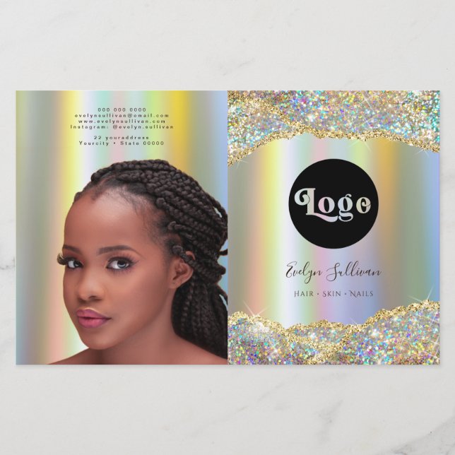 Brochura dobrável de folha de alumínio fluorescent (Frente)