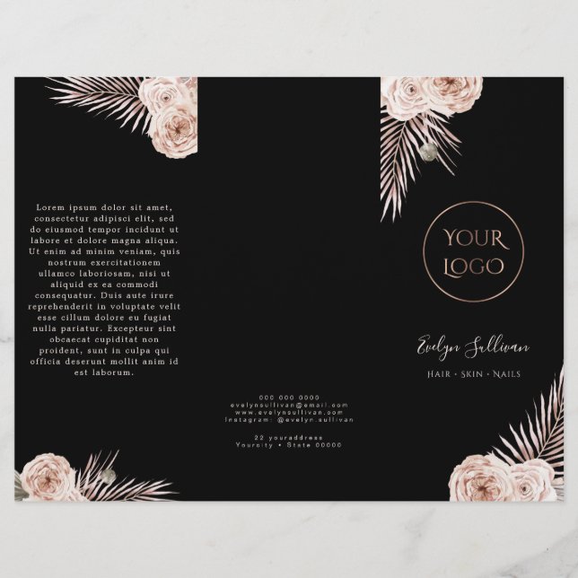 Brochura sobre rosas tropicais (Frente)