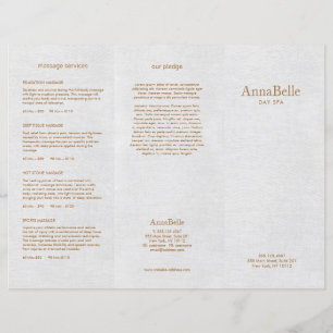 Brochura TriFold do Salão de Cabelo Linen da cinza