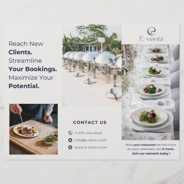 Brochuras sobre eventos do Marketing profissional (Frente)