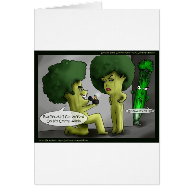 Brocolli Noivo Cartões Engraçados Camisetas Mugs & (Frente)