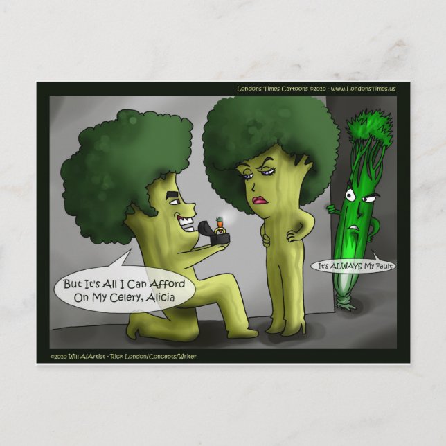 Brocolli Noivo Cartões Engraçados Camisetas Mugs & (Frente)