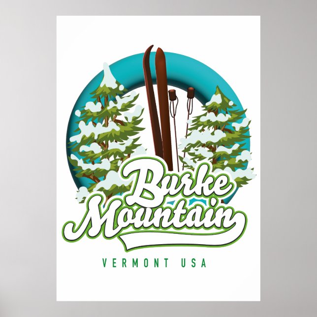 Bromley Mountain Peru Vermont US Ski Poster (Frente)