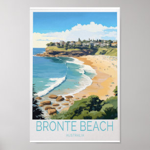 Bronte Beach Poster de viagens - Austrália estonte
