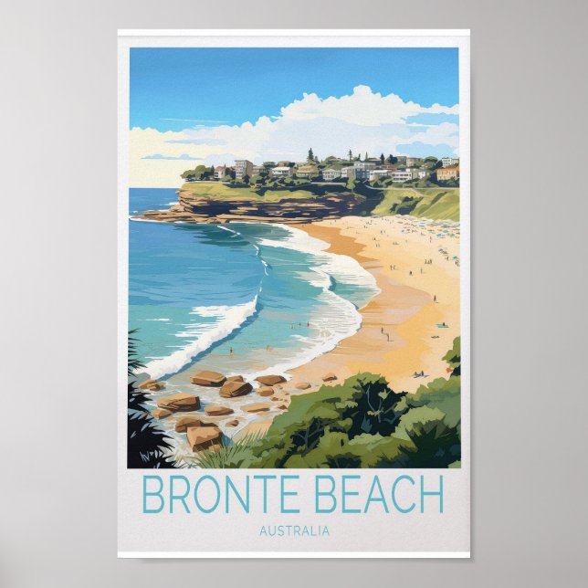 Bronte Beach Poster de viagens - Austrália estonte (Frente)