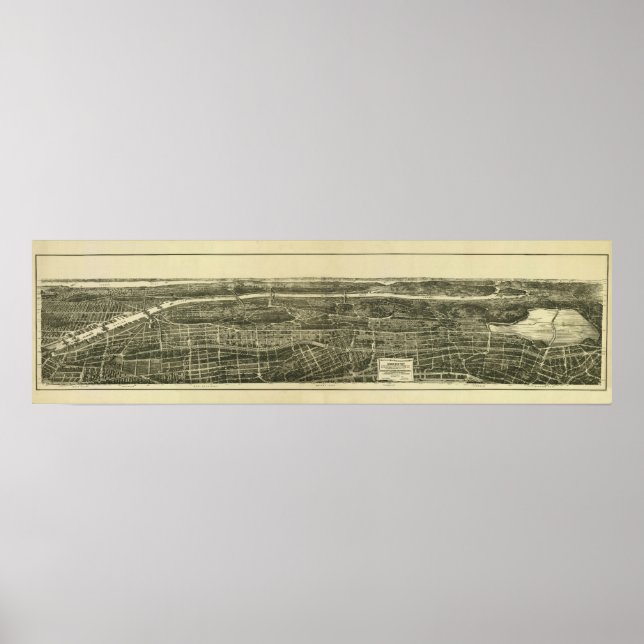 Bronx NY, 1897: Impressão antigo (Frente)