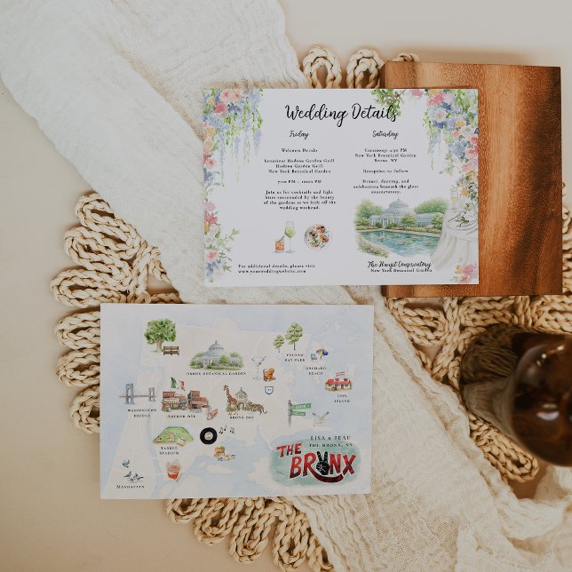 Bronx Wedding Weekend Map | NYC Itinerary (Criador carregado)