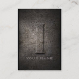 Bronze de metal monograma I Cartão de visita