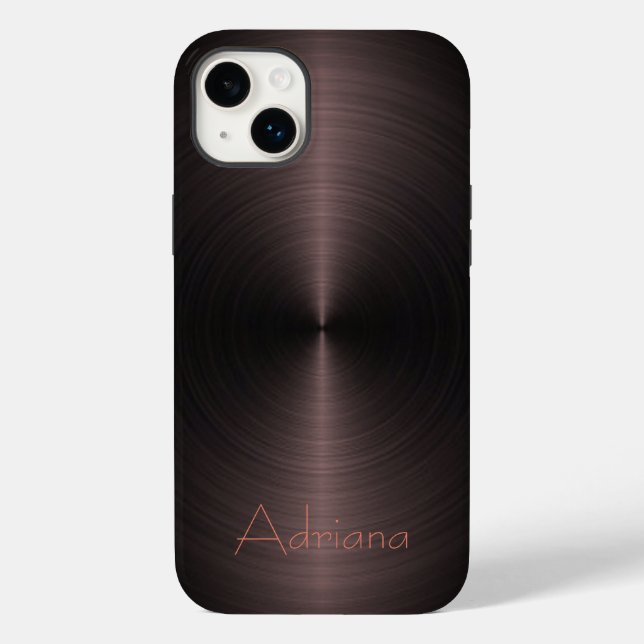 Bronze de platina e metal preto de aço inoxidável (Verso)