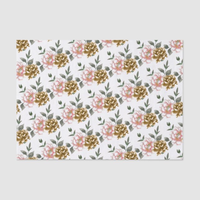 Bronze e Papel Tecido de Península Rosa (Frente )