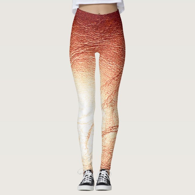 Bronze Metálico Leggings Bronze Diversos e Únicos (Frente)