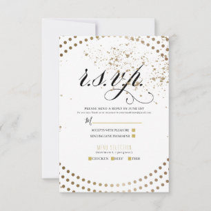 Bronze Preto Resposta de Casamento Moderno Chic RS