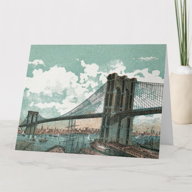 Brooklyn Bridge - Grande Cartão de Saudação (Frente)
