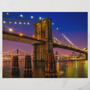 Brooklyn Bridge - Scenccenical Night View Scrapboo
