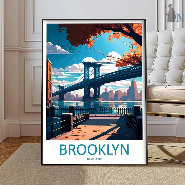 Brooklyn Nova York Impressão de Viagem Arte de Par (Criador carregado)