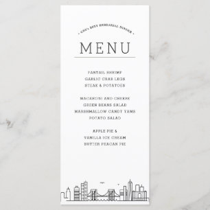 Brooklyn Skyline Menu Janto de Eventos de Casame