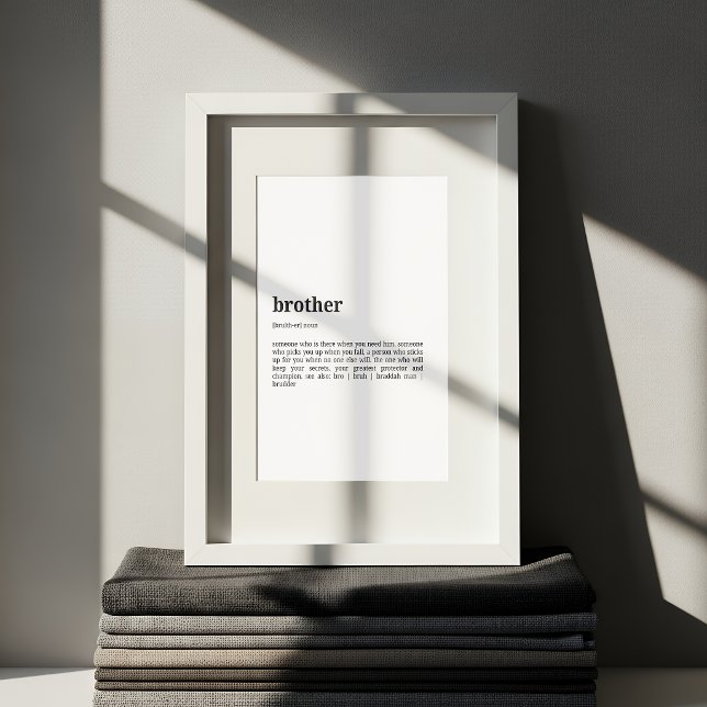 Brother Definition Poster – Gift for Brother (Criador carregado)