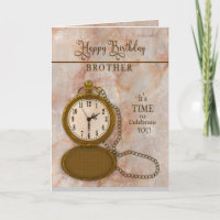 Brother Pocket Watch e Cartão de Corrente do Anive
