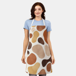 Brown Abstract Organic Shapes Print All-Over Print