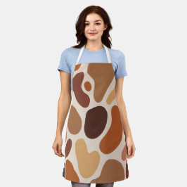 Brown Abstract Organic Shapes Print All-Over Print
