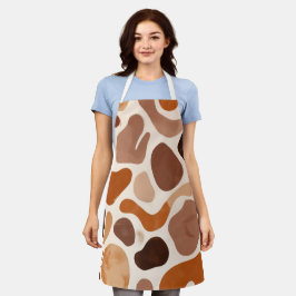 Brown Abstract Organic Shapes Print All-Over Print