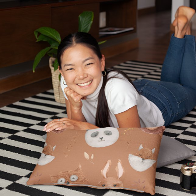 Brown Animal Faces Pillowcase (Criador carregado)