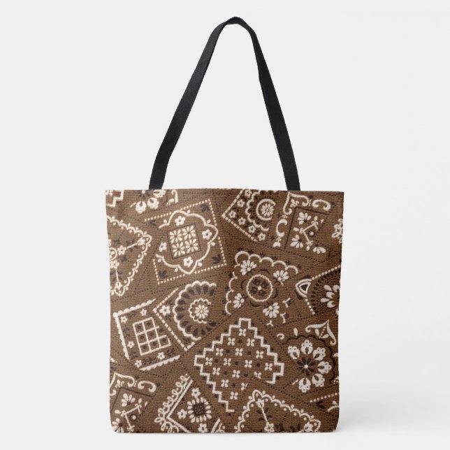 Brown Bandanna Bolsa (Frente)
