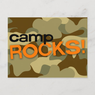 Brown Camo CAMP ROCKS! Cartão Postal
