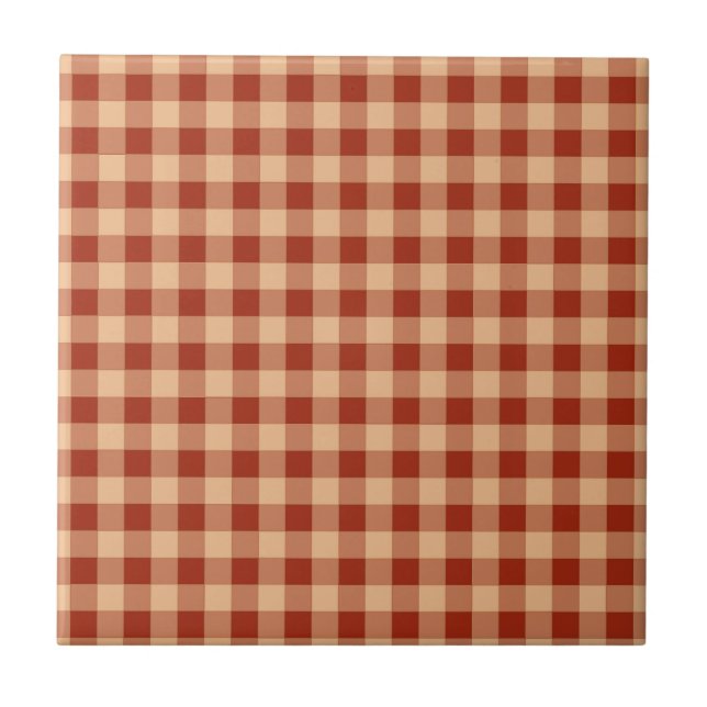 Brown Checkered Gingham Pattern (Frente)